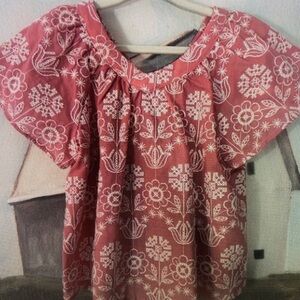 Floral Pink Kids Blouse